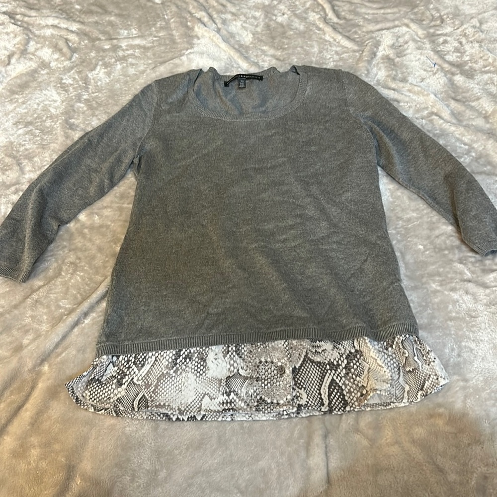 J crew mixed fabric sweater